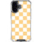 Yellow and White Checkerboard iPhone 16 Clear Case